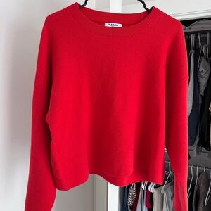 Old Navy Women's Bright Red Crew Neck Sweater